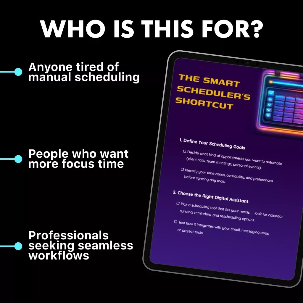 The Smart Scheduler’s Shortcut | AI Scheduling Checklist | How to Use AI to Schedule Appointments Like a Pro