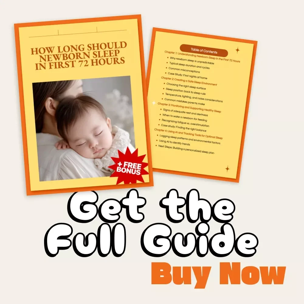 How Long Should Newborn Sleep in First 72 Hours | Newborn Sleep Guide | Baby Sleep Schedule | Safe Sleep Checklist | Digital Download for New Parents