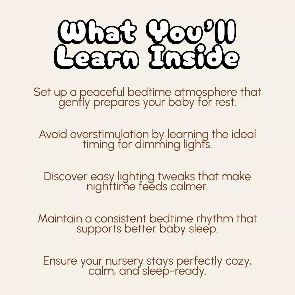 Sleepytime Glow: The Ultimate Newborn Light-Dimming Checklist | Gentle Bedtime Routine | Digital Download for How to Dim Lights for Better Newborn Sleep