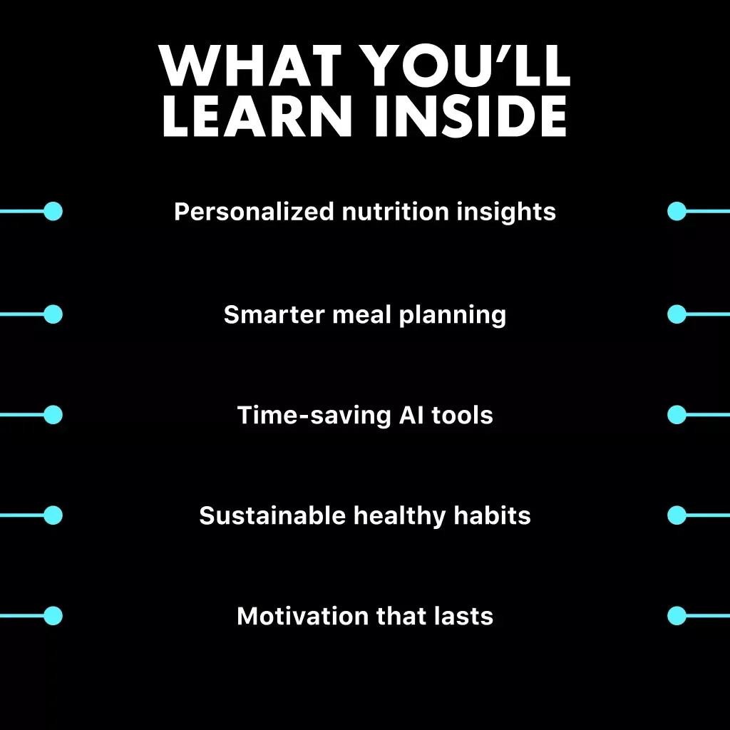 Harnessing AI to Transform Your Diet – Digital Guide to Learn How to Eat Healthy Using AI | Healthy Eating eBook for Beginners, AI Nutrition Planner, Meal Tracking, and Motivation Tips