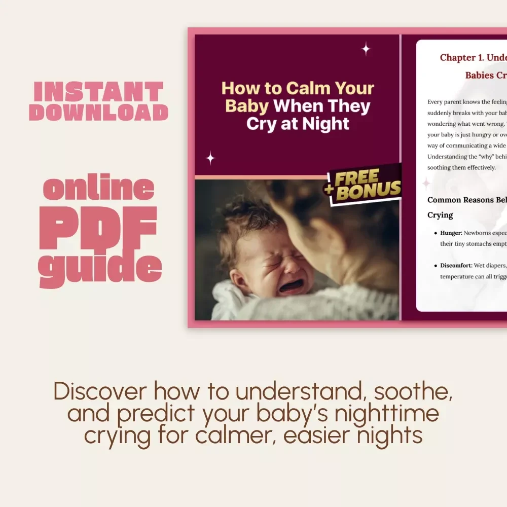 How to Calm Your Baby When They Cry at Night | Gentle Parenting Guide for Sleepless Nights | Digital Download for New Parents | Learn How to Calm a Baby Crying at Night with AI Support & Soothing Routines