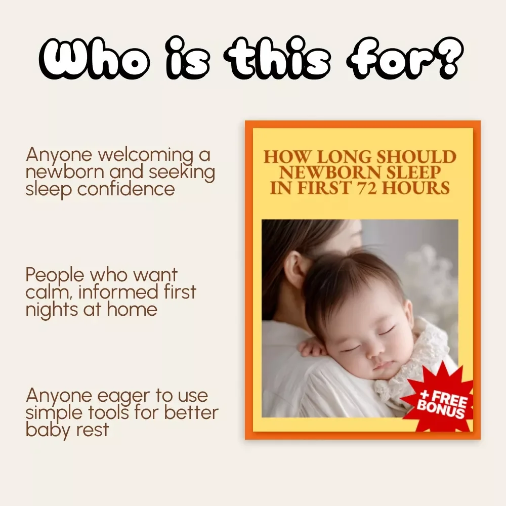 How Long Should Newborn Sleep in First 72 Hours | Newborn Sleep Guide | Baby Sleep Schedule | Safe Sleep Checklist | Digital Download for New Parents