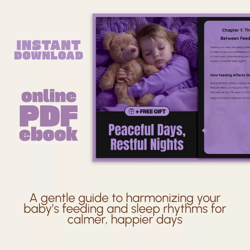 Peaceful Days, Restful Nights | Baby Feeding & Sleep Balance eBook | How to Balance Feeding & Sleep Guide for New Parents | Gentle Baby Routine Planner | Digital Download