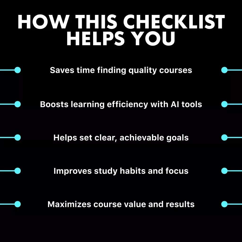 Find the Perfect Online Course with AI – Printable Checklist | Digital Download | How to Use AI to Find Online Courses Guide
