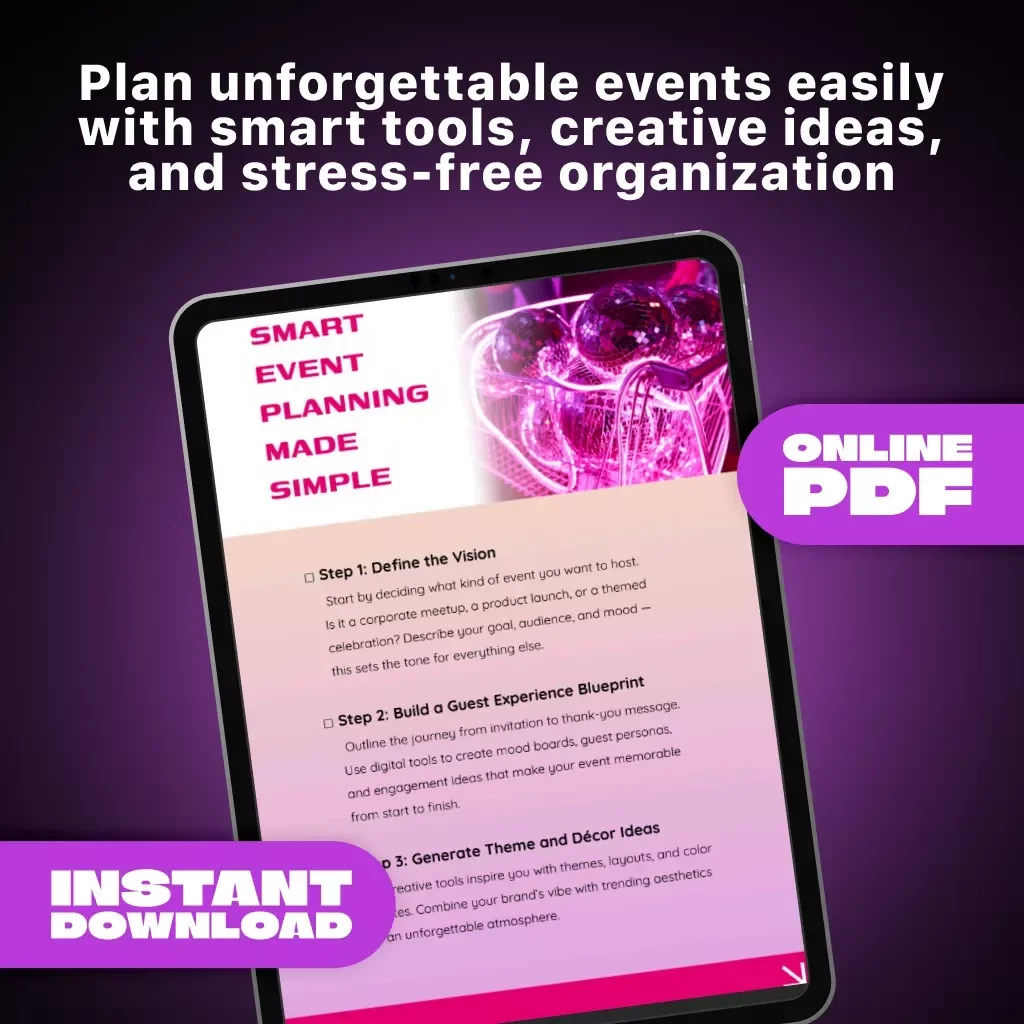 Smart Event Planning Made Simple | AI-Powered Event Planning Checklist | How to Use AI to Plan Events Like a Pro