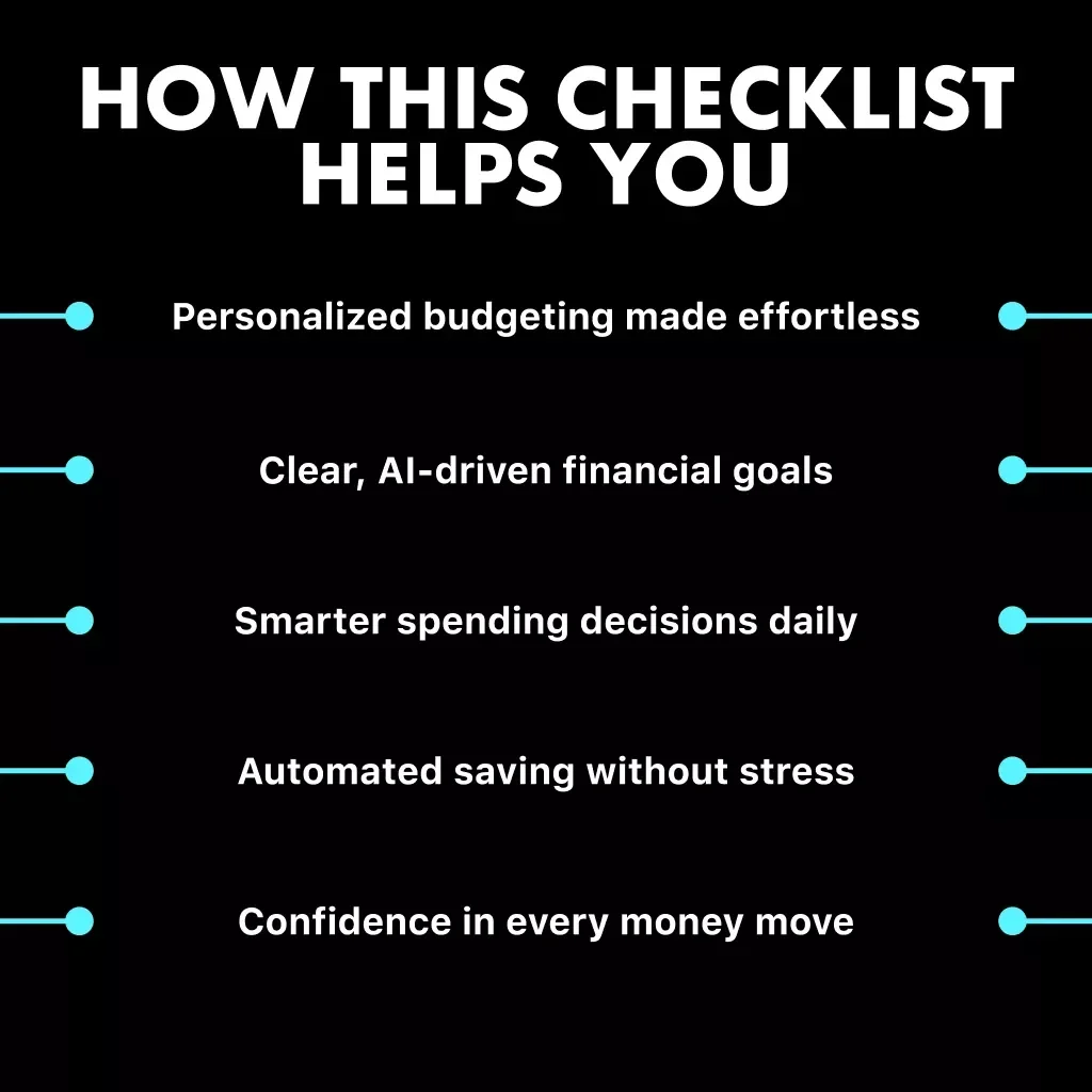 AI Money Moves Checklist | Personalized Budgeting Advice from AI for Smarter Savings, Automated Goals & Financial Freedom Guide (Digital Download)
