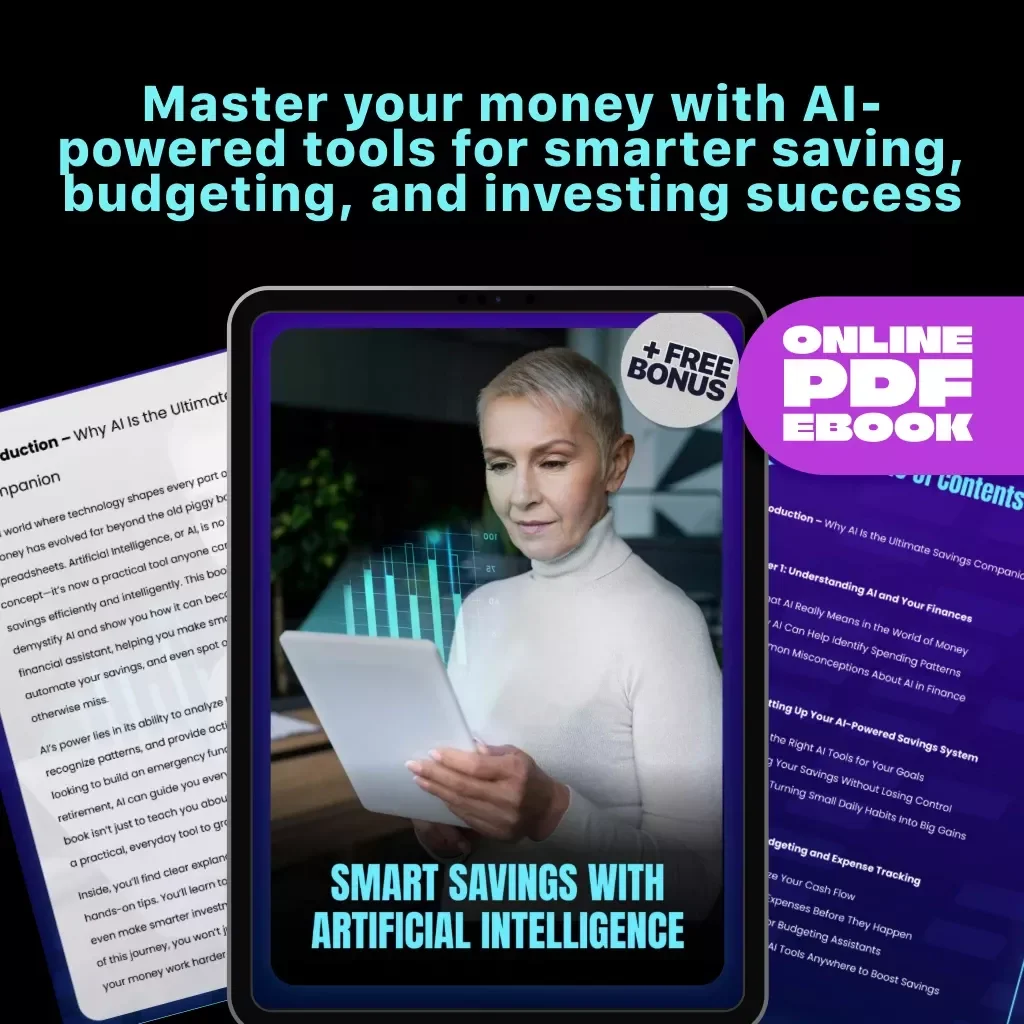 Smart Savings with Artificial Intelligence | AI Money Management eBook, Digital Guide for Smarter Budgeting, Investing & Financial Growth