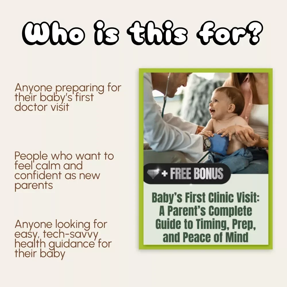 Baby’s First Clinic Visit: A Parent’s Complete Guide to Timing, Prep, and Peace of Mind | New Parent eBook | Digital Download Guide for Baby Health, Pediatric Visit Preparation & AI Parenting Tips