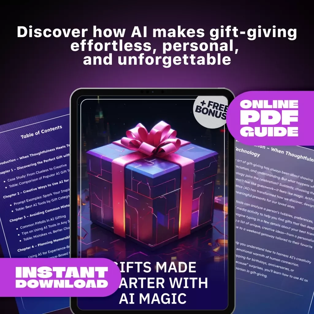 Gifts Made Smarter with AI Magic – Ultimate Guide to ai-generated gift ideas for loved ones | Digital eBook, AI Gifting Tips, and Personalized Gift Inspiration
