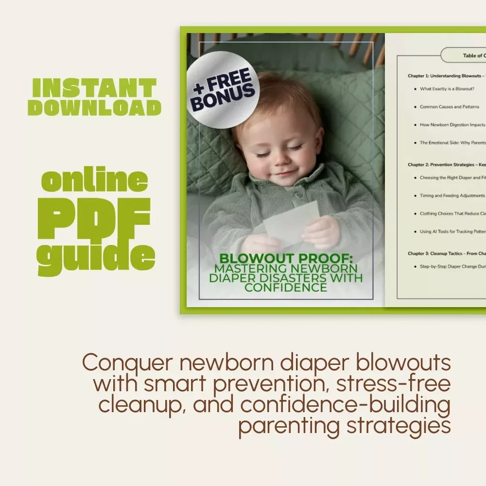 Blowout Proof: Mastering Newborn Diaper Disasters with Confidence | Digital Guide for Parents | How to Manage Blowouts in Newborns Step-by-Step