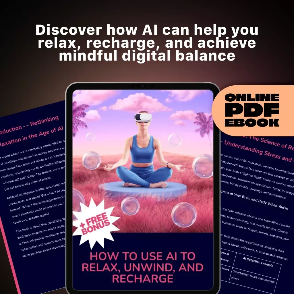 How to Use AI to Relax, Unwind, and Recharge — A Practical eBook Guide for Calm, Balance, and Mindful Living | Digital Download | How to Use AI for Relaxation