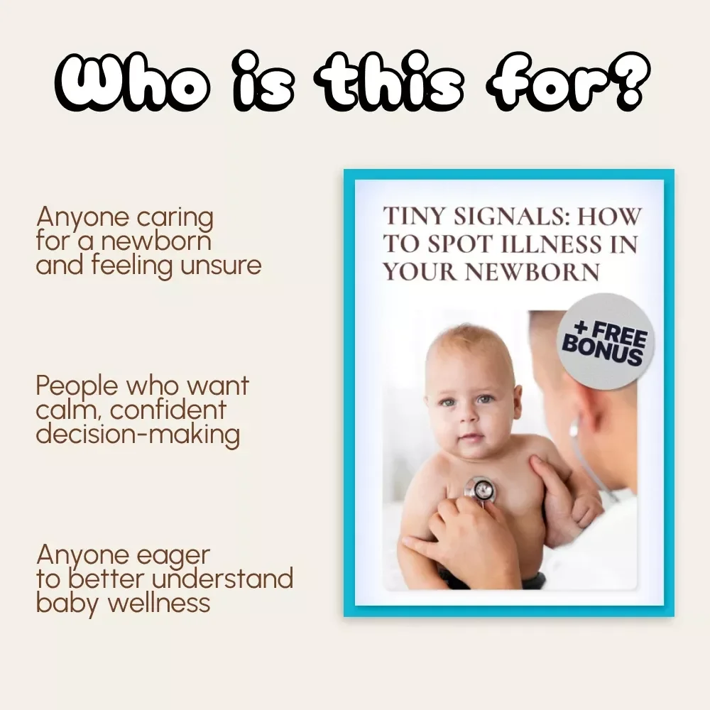 Tiny Signals: How to Spot Illness in Your Newborn | Baby Health Guide for New Parents | Digital Download eBook on Signs of Illness in Newborn | New Parent Must-Have Resource