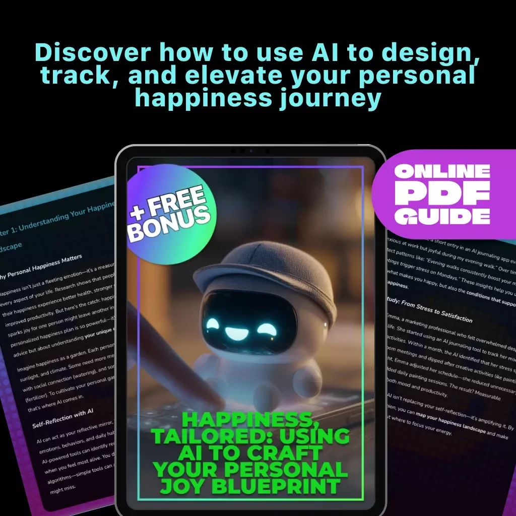 Happiness, Tailored: Using AI to Craft Your Personal Joy Blueprint | Digital Guide on How to Use AI to Create a Personalized Happiness Plan | Self-Discovery & Mindfulness eBook for Intentional Living
