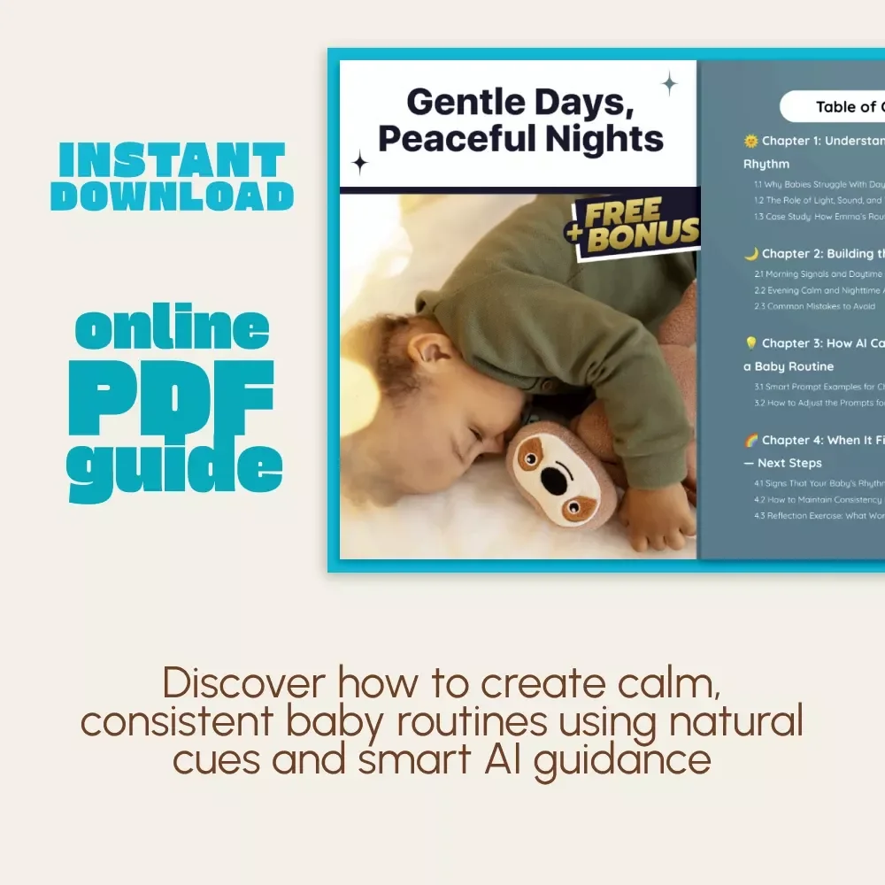 Gentle Days, Peaceful Nights | Baby Routine Guide | How to Gradually Create a Day/Night Rhythm | Digital Download for Calm Sleep & Happy Days