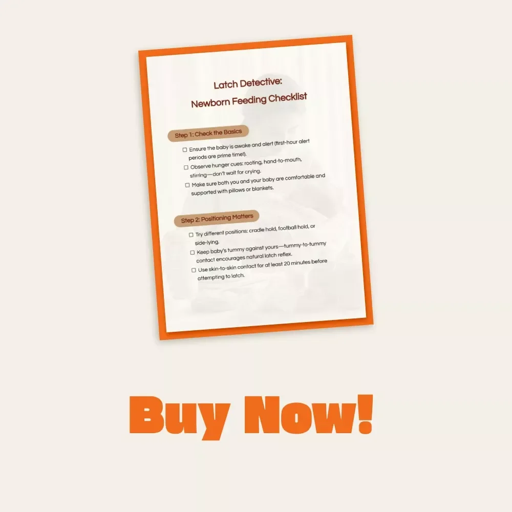 Latch Detective: Newborn Feeding Checklist | Digital Download | Breastfeeding Guide, Baby Feeding eBook, Newborn Care Essentials, AI-Powered Lactation Support