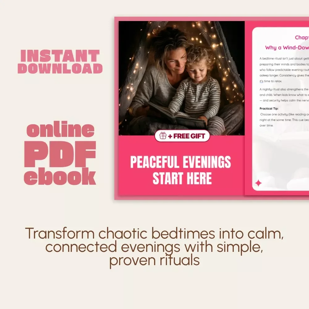 Peaceful Evenings Start Here | How to Create a Night Wind-Down Ritual | Digital eBook for Parents & Calm Seekers