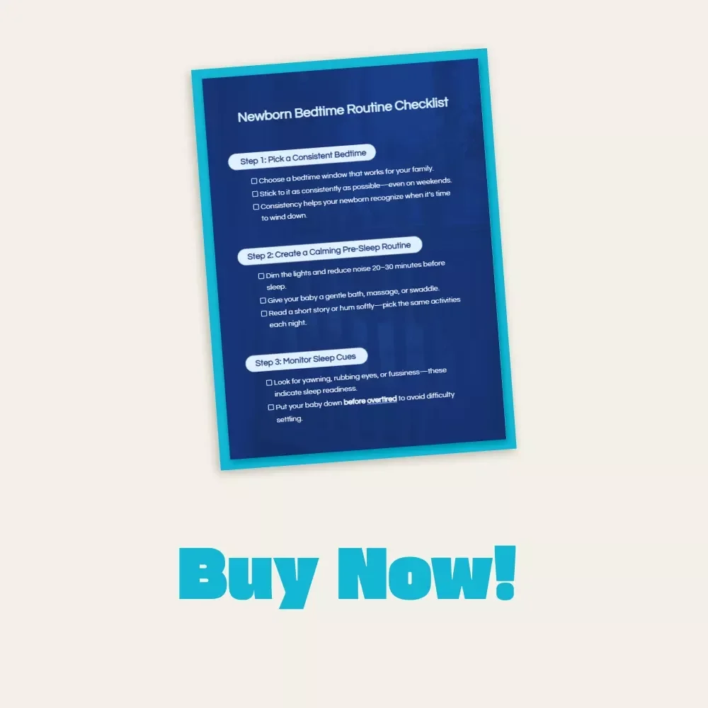 Newborn Bedtime Routine Checklist | Digital Download Guide for Parents | Best Ways to Establish a Newborn Bedtime Routine | Printable Baby Sleep Tracker & Routine Planner