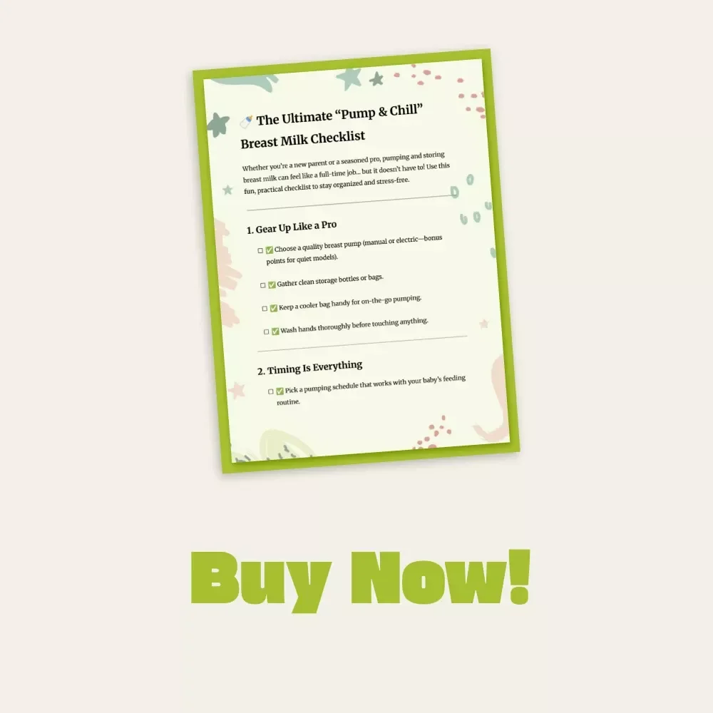 The Ultimate “Pump & Chill” Breast Milk Checklist | Printable Guide for New Moms | How to Pump and Store Breast Milk | Digital Download for Breastfeeding Organization & Stress-Free Pumping