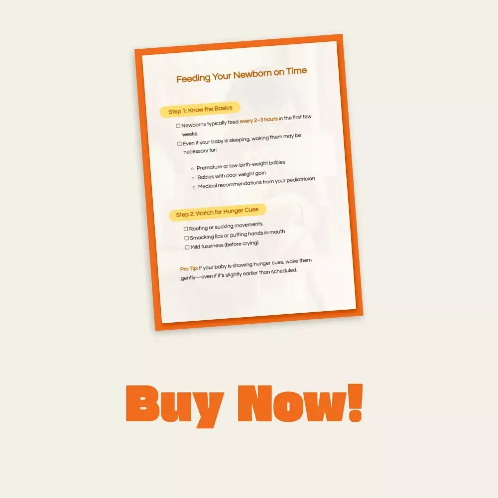 Feeding Your Newborn on Time | Printable New Parent eBook Guide | Baby Feeding Schedule, AI Tracking Tips, and Sleep Routine Support for Newborns