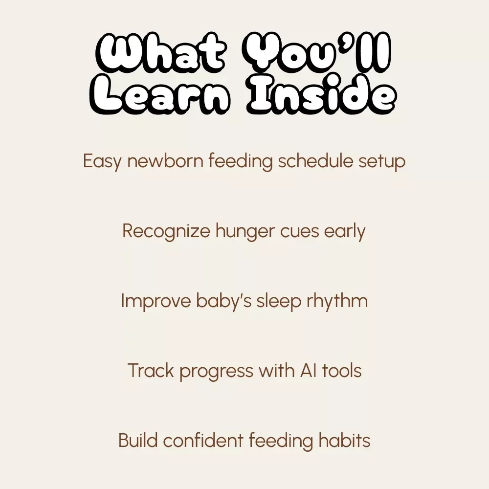 Feeding Your Newborn on Time | Printable New Parent eBook Guide | Baby Feeding Schedule, AI Tracking Tips, and Sleep Routine Support for Newborns