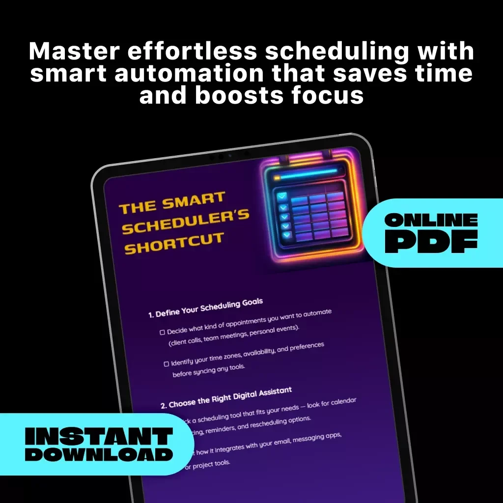 The Smart Scheduler’s Shortcut | AI Scheduling Checklist | How to Use AI to Schedule Appointments Like a Pro