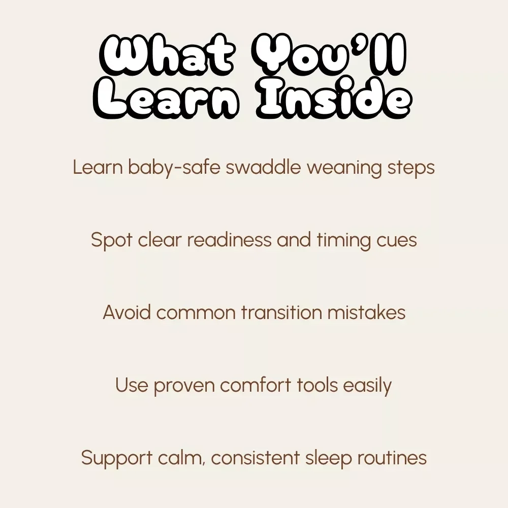 From Snug to Sound Sleep: A Parent’s Guide to Weaning from the Swaddle Safely | Gentle Baby Sleep Transition eBook | How to Wean from Swaddle Safely Guide for New Parents