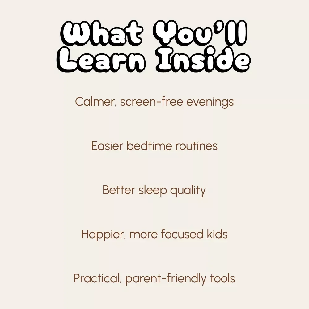 Screens Off, Sleep On: Smart Ways to Help Kids Unplug Before Bed | Digital Parenting Guide | How to Limit Screen Time Before Bed for Kids | Printable Family Resource