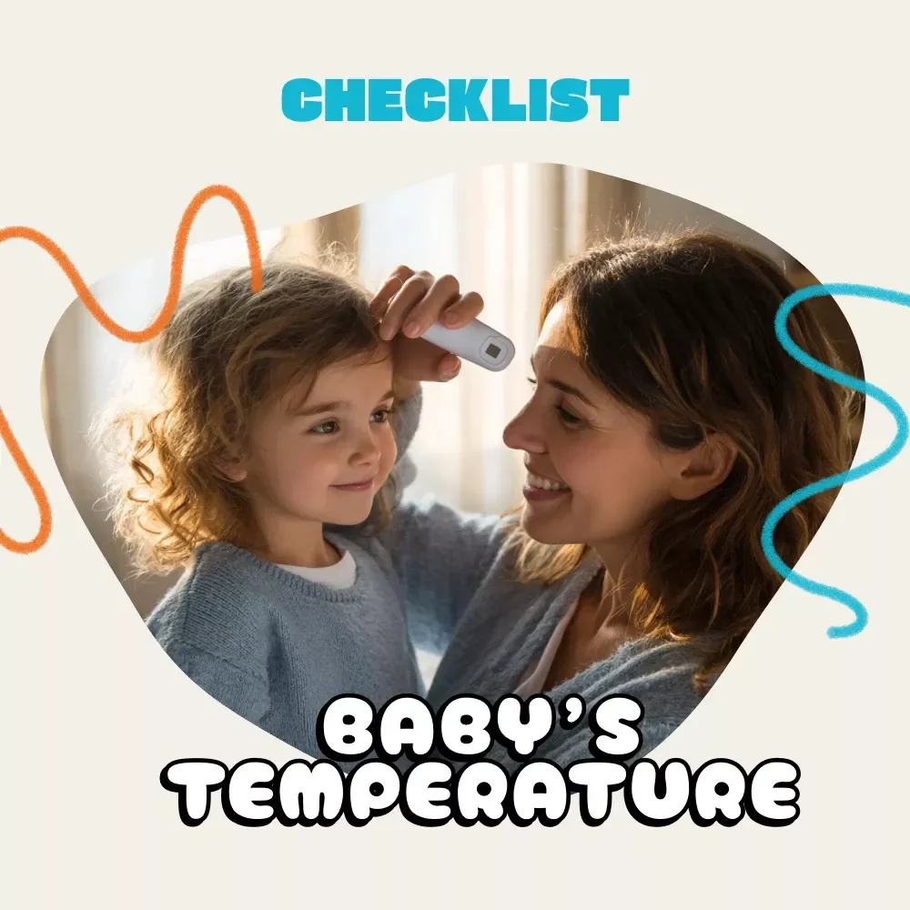 Baby’s Temperature Check Made Easy: Your Go-To Newborn Thermometer Checklist | Printable Guide for New Parents | Digital Download | How to Take Newborn’s Temperature with Confidence