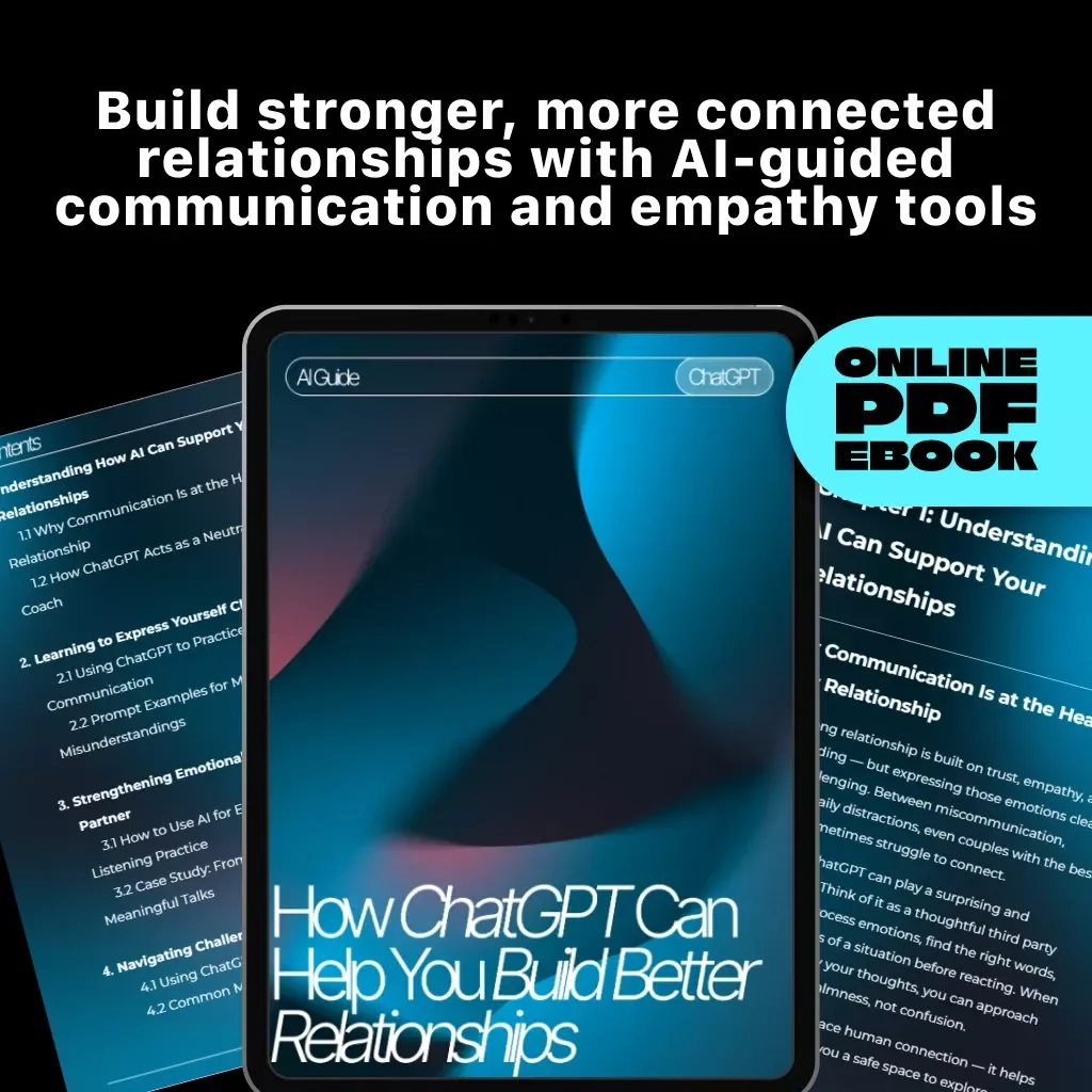 How ChatGPT Can Help You Build Better Relationships | Relationship Advice eBook | Using ChatGPT for Relationship Advice | Digital Download PDF