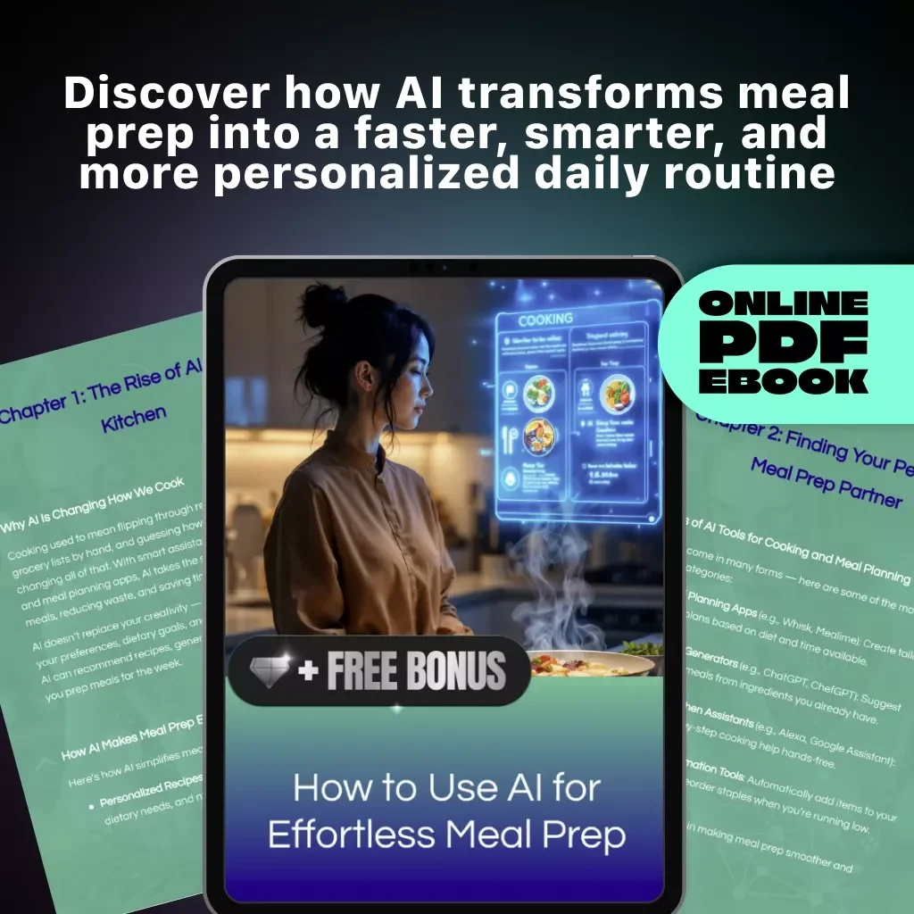 How to Use AI for Effortless Meal Prep | The Best Way to Use AI for Meal Prep | Smart Cooking & Meal Planning eBook for Busy People