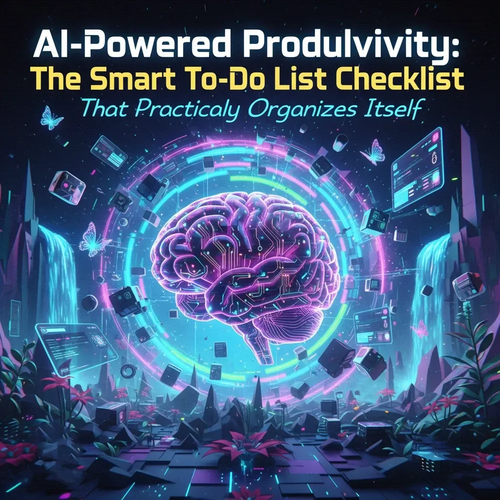 AI-Powered Productivity: The Smart To-Do List Checklist That Practically Organizes Itself | Digital Download | How to Use AI to Create To-Do Lists | Productivity Planner | Instant Download for Entrepreneurs, Students & Busy Creators