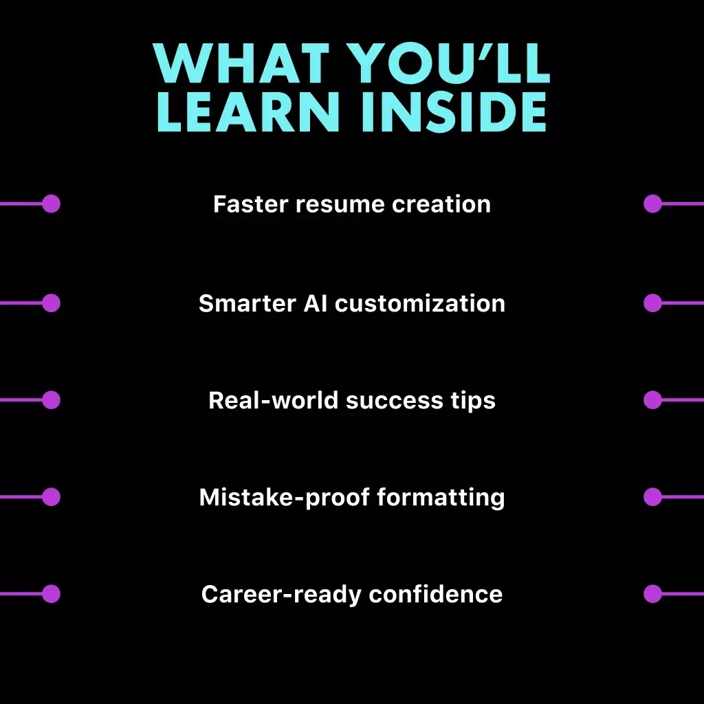 Smart Resumes Made Easy | How to Use AI to Write a Resume | Digital Job Search Guide, AI Resume Writing eBook, Career Checklist for Modern Professionals