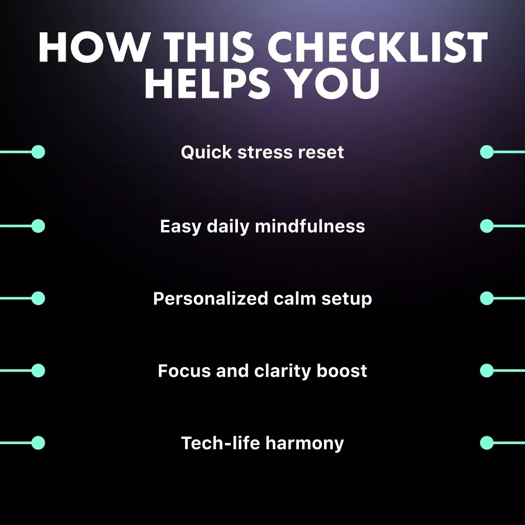 Mindful Tech Magic: Your Calm Creation Checklist | Digital Download for Mindful Living, Meditation, and Calm with AI | Learn How to Use AI to Meditate and Create Inner Peace