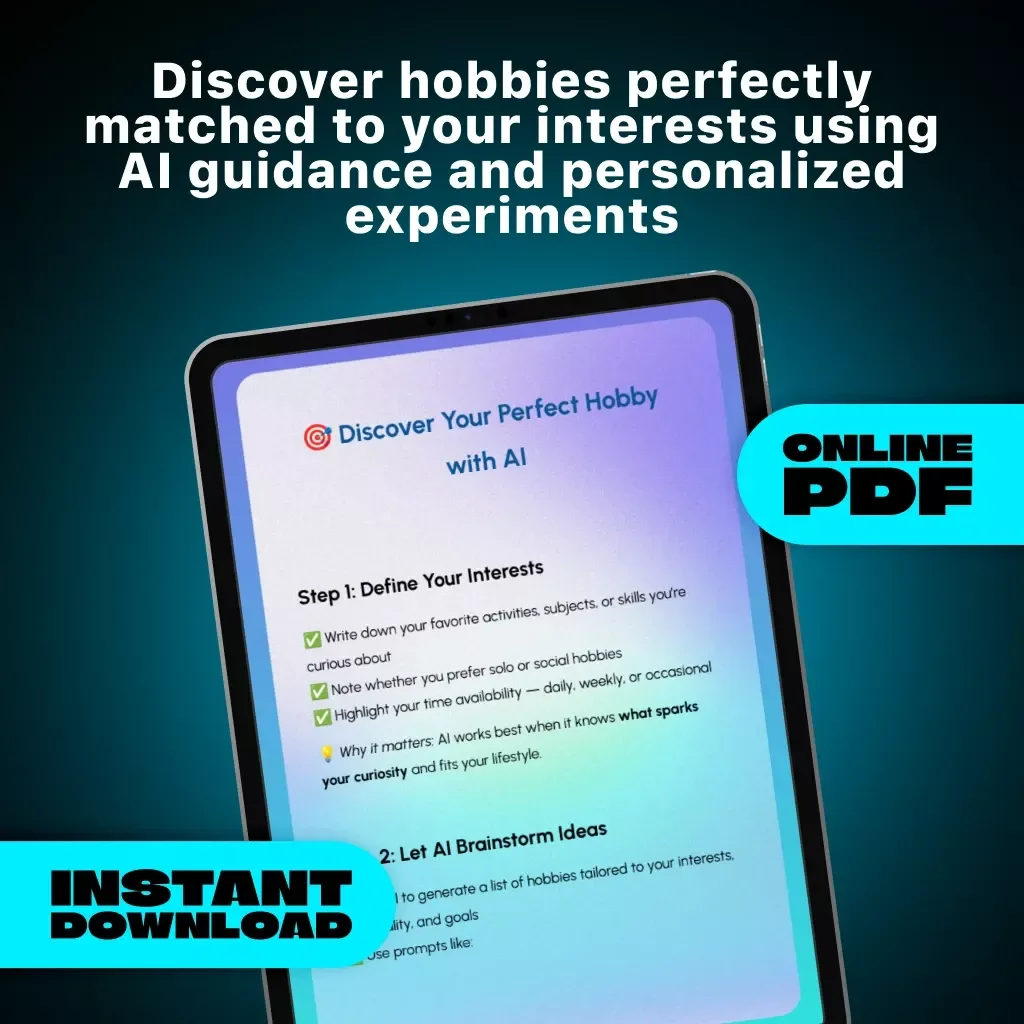 Discover Your Perfect Hobby with AI – The Ultimate Checklist for Finding the Best Way to Find Hobbies with AI, Personalized Hobby Ideas, and Fun Experiments