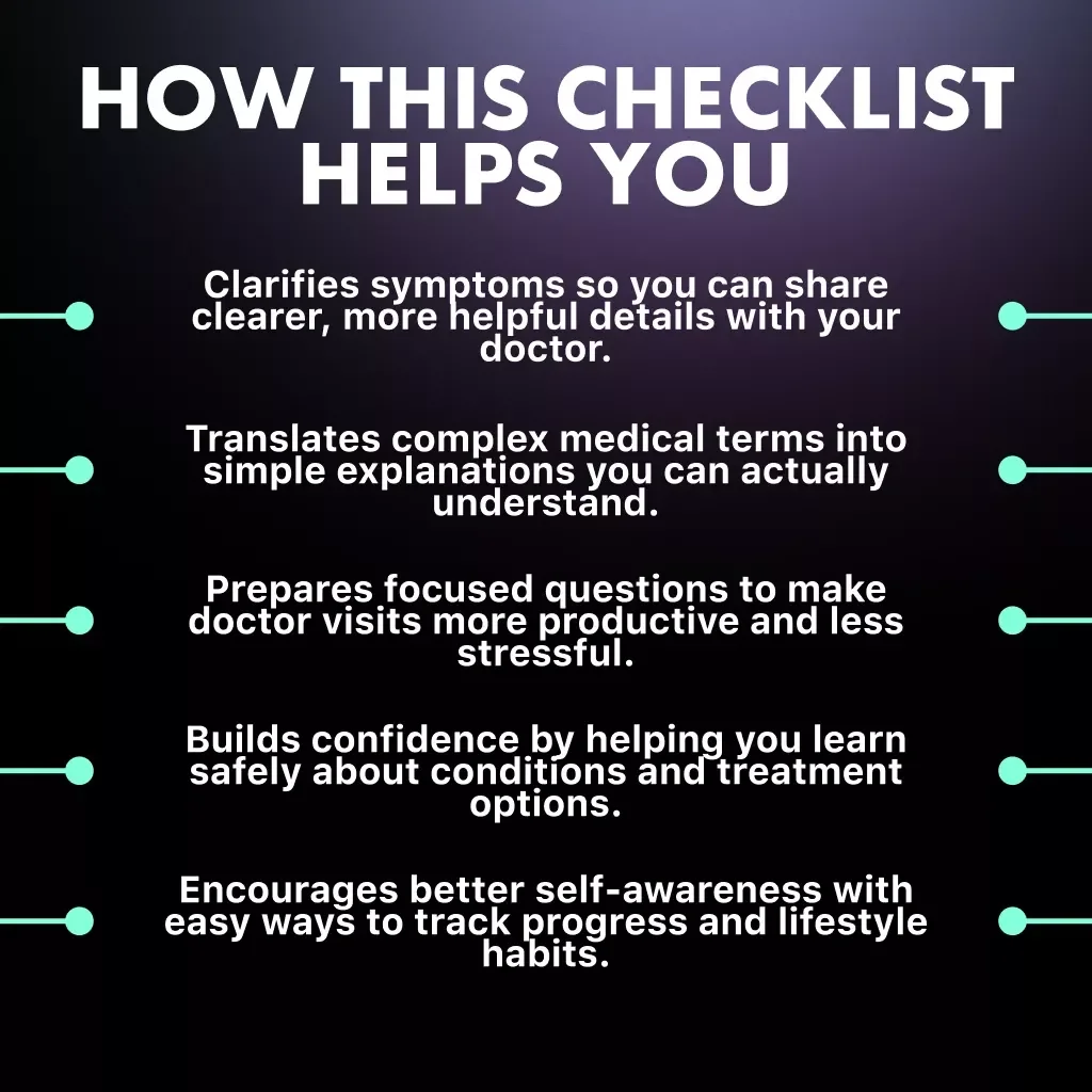 How to Use ChatGPT for Smarter Health Decisions – Printable Digital Checklist for Using AI to Understand Symptoms, Medical Terms & Doctor Prep | How to Use ChatGPT for Medical Diagnosis