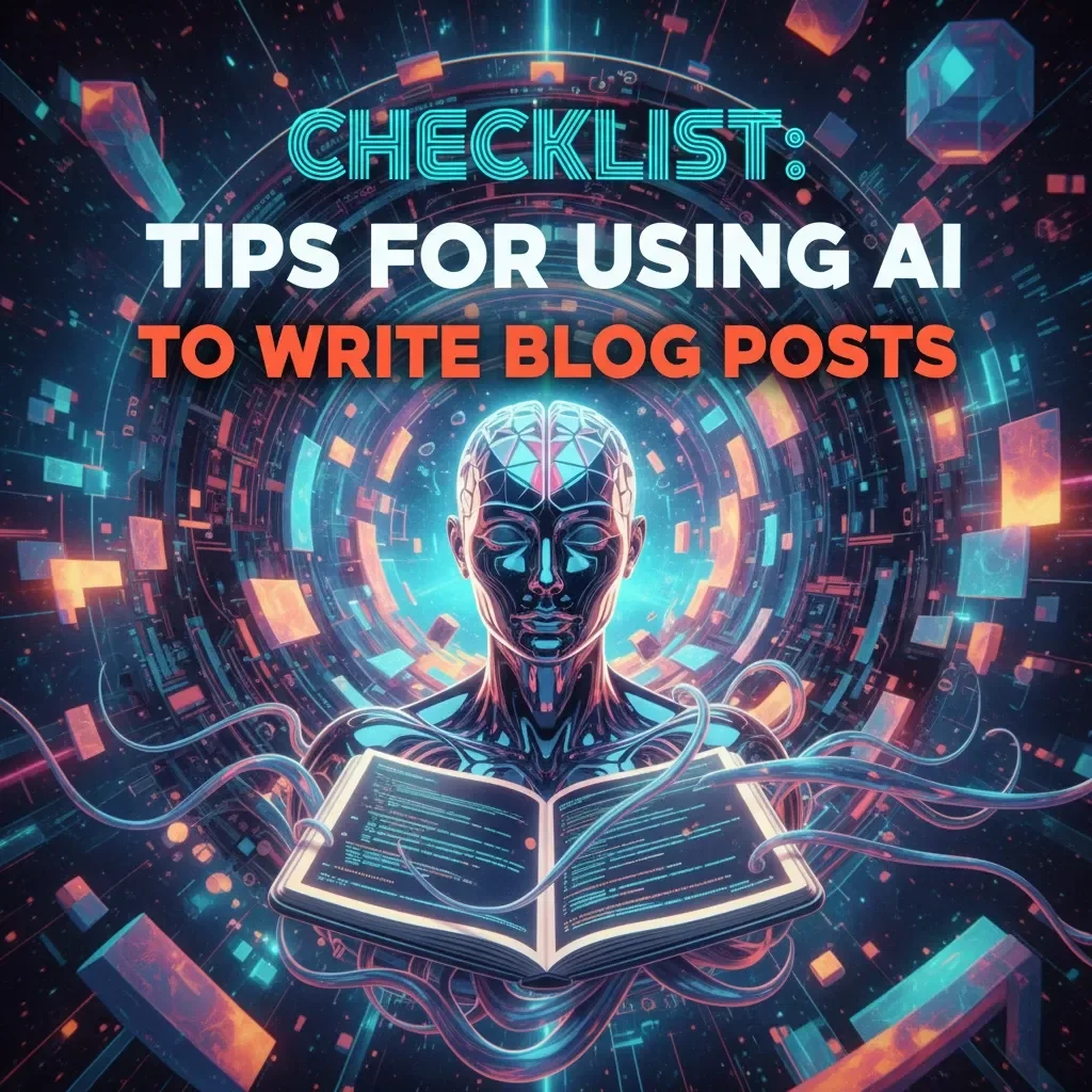 Checklist: Tips for Using AI to Write Blog Posts | Digital Download for Bloggers, Content Creators & Entrepreneurs | AI Writing Guide, Blogging Strategy & SEO Optimization Checklist
