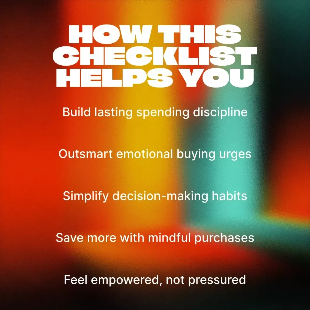 Shop Smart, Not Emotional – Printable Checklist for Conscious Buyers | Budgeting Tips & Tricks for Keeping Emotions Out of Shopping Decisions