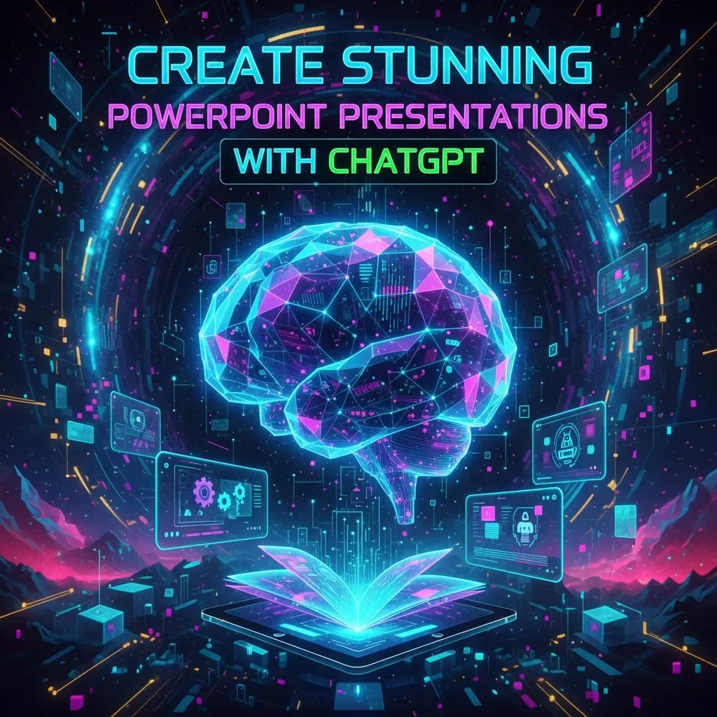 Create Stunning PowerPoint Presentations with ChatGPT | Printable Checklist for Easy Slide Design, AI Content Creation & Presentation Planning | How to Use ChatGPT to Create PowerPoint Presentations