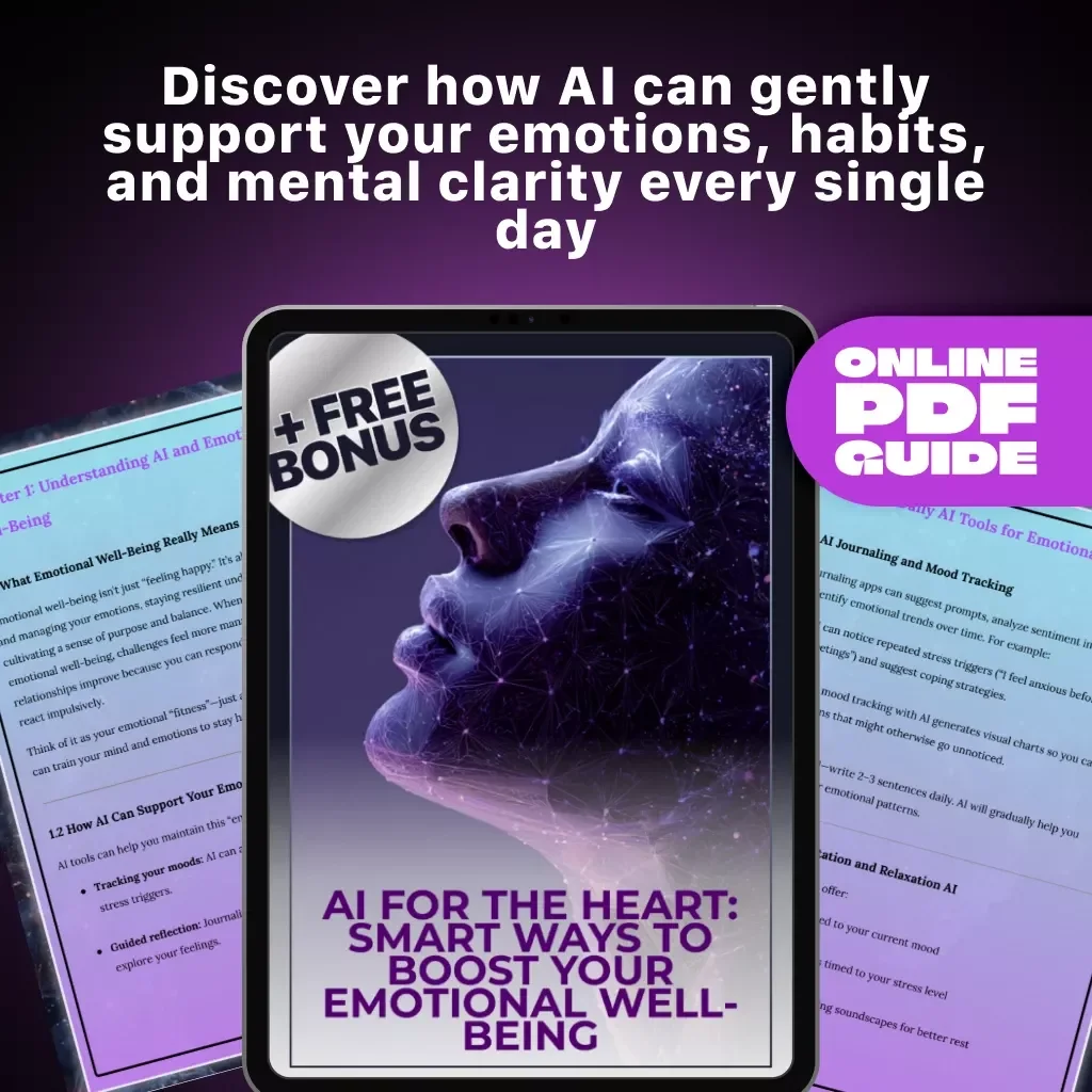 AI for the Heart: Smart Ways to Boost Your Emotional Well-Being | Digital Guide for Mindfulness, Self-Care & Happiness | Tips for Using AI to Improve Emotional Well-Being