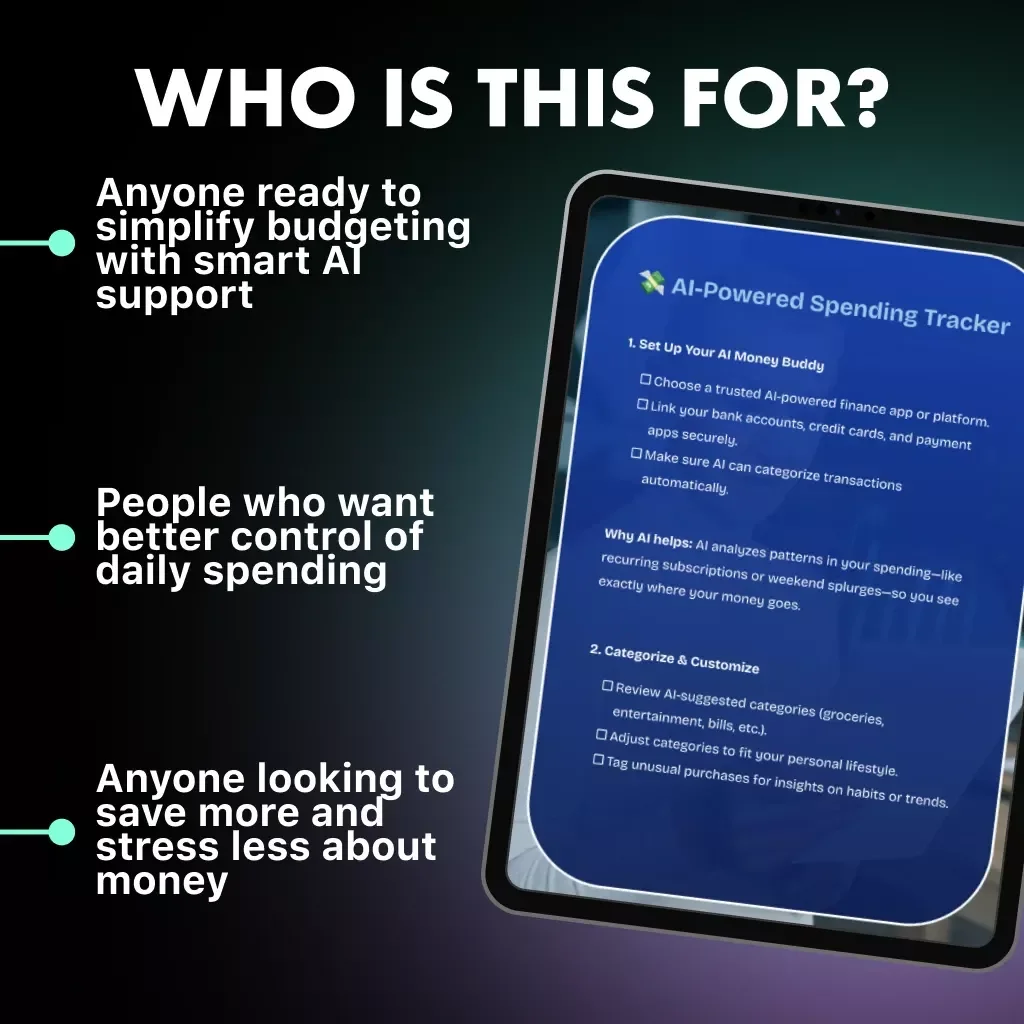 AI-Powered Spending Tracker | Smart Budgeting eBook | Digital Download Finance Guide | Personal Money Management | AI Budget Planner PDF