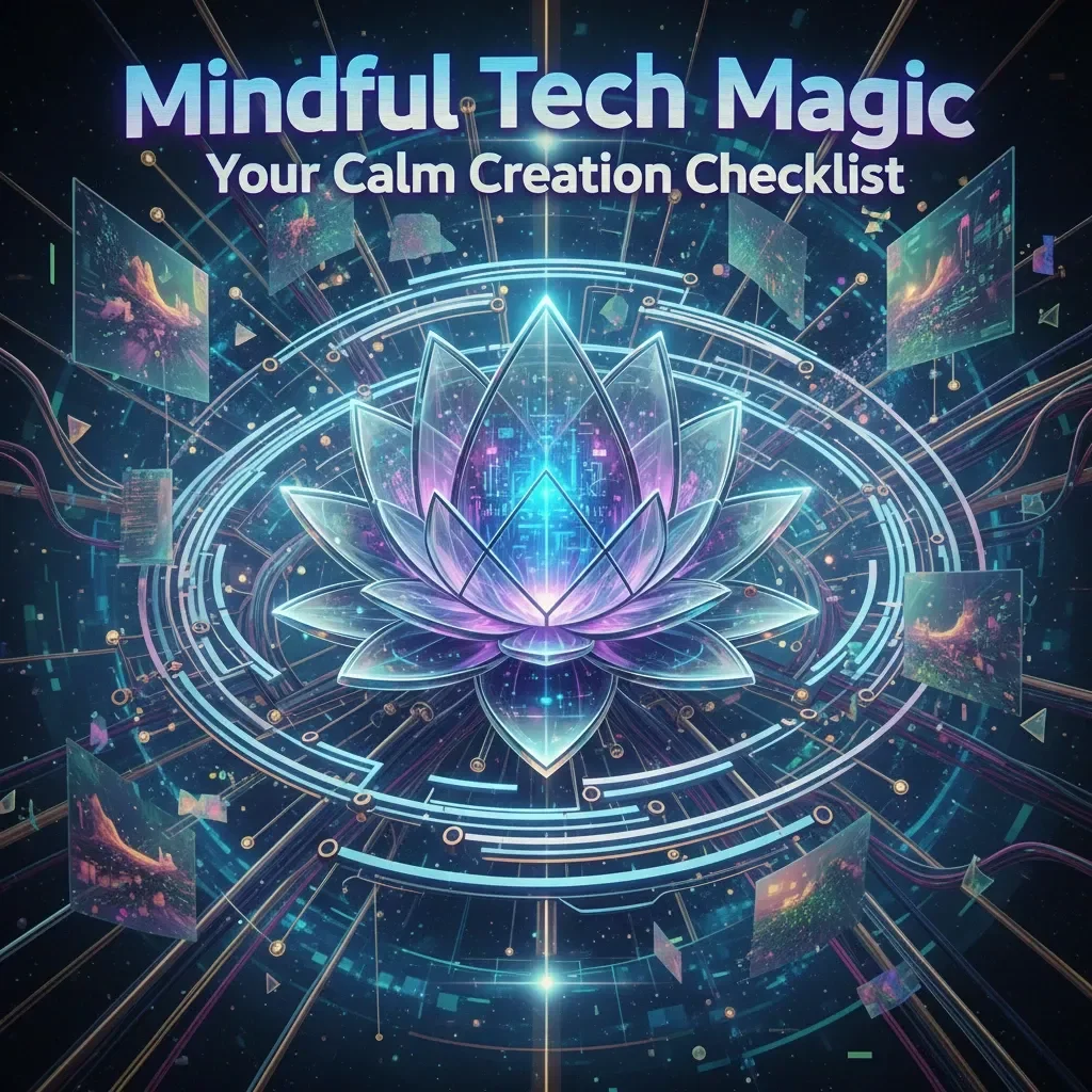 Mindful Tech Magic: Your Calm Creation Checklist | Digital Download for Mindful Living, Meditation, and Calm with AI | Learn How to Use AI to Meditate and Create Inner Peace