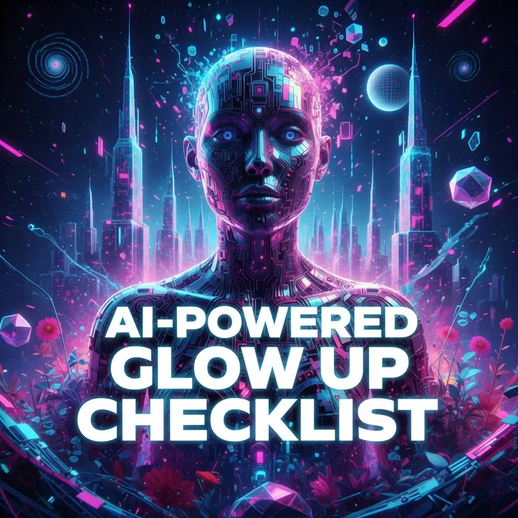 AI-Powered Glow Up Checklist | Digital Skincare Routine Guide for Radiant Skin | Self-Care, AI Skin Analysis, and Personalized Beauty Routine | Printable eBook & Digital Download