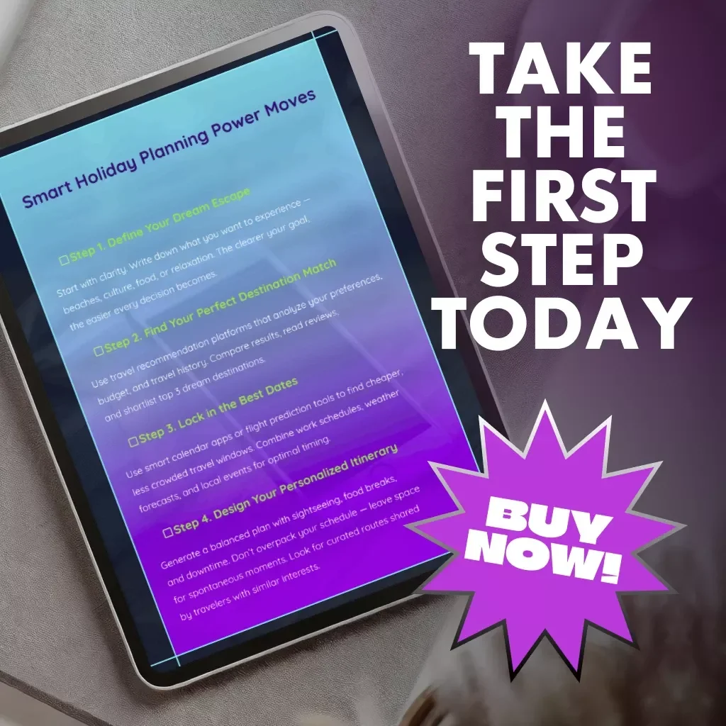 Smart Holiday Planning Power Moves | AI Travel Checklist for Stress-Free Vacations | Best Way to Use AI to Plan Holidays | Digital Download