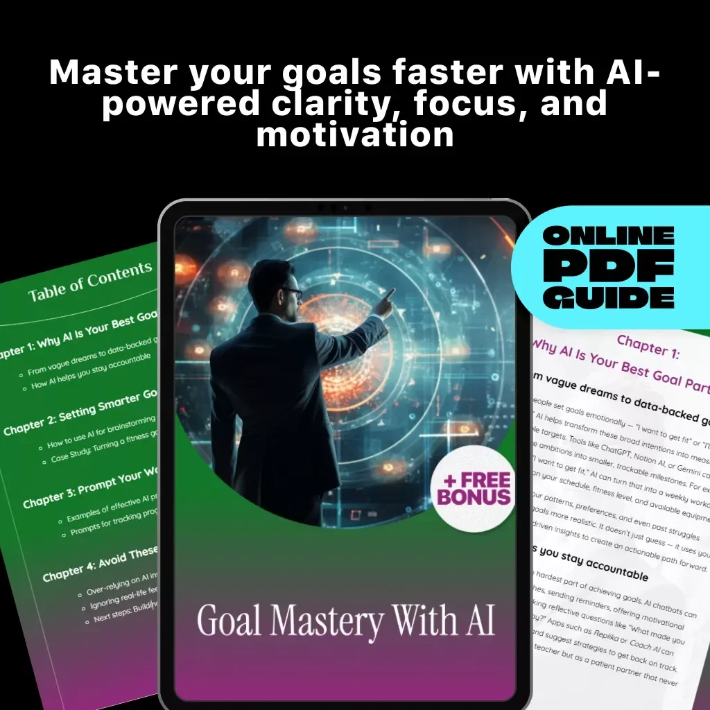 Goal Mastery with AI | Digital Guide to How to Use AI to Set and Achieve Goals | Smart Goal-Setting Workbook for Entrepreneurs, Creators & Professionals | Instant Download