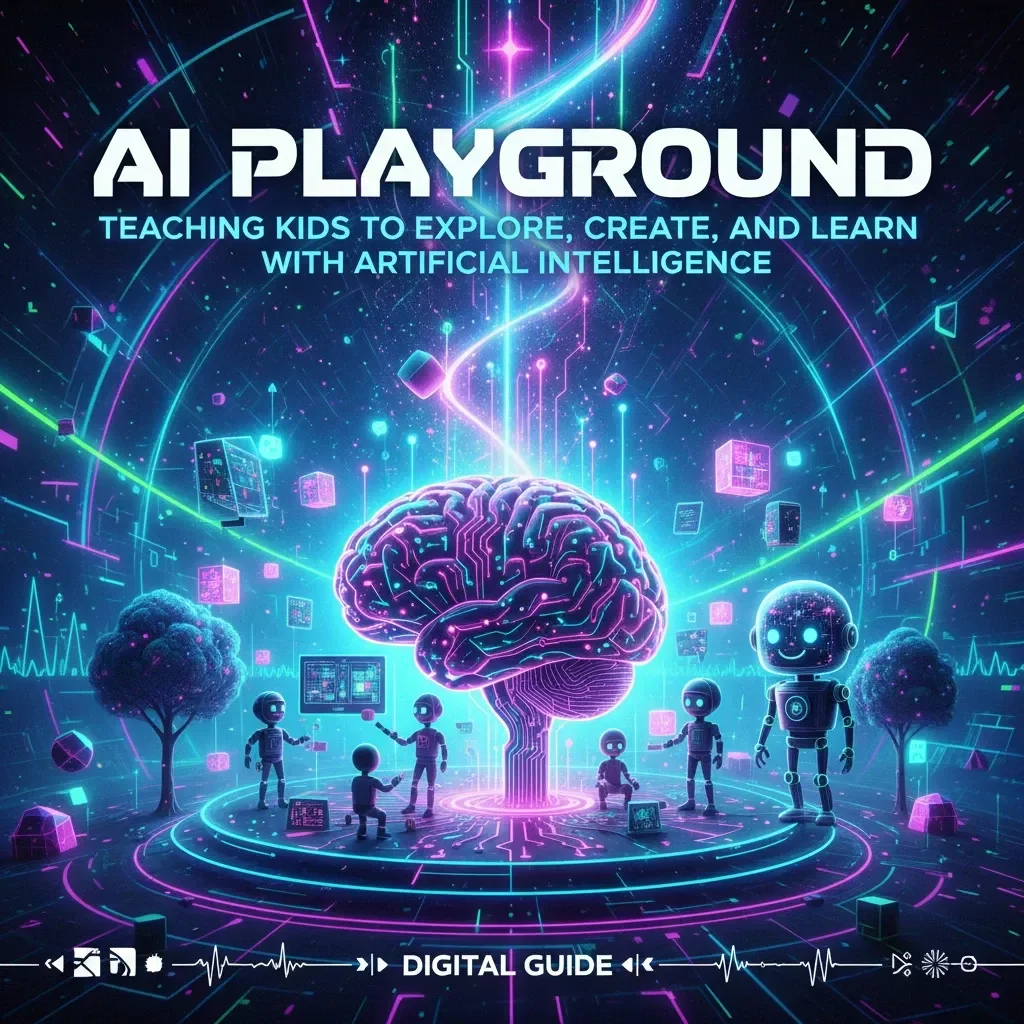 AI Playground: Teaching Kids to Explore, Create, and Learn with Artificial Intelligence | Digital Guide for Parents, Teachers & Homeschoolers | How to Teach Kids AI eBook & Printable PDF Download
