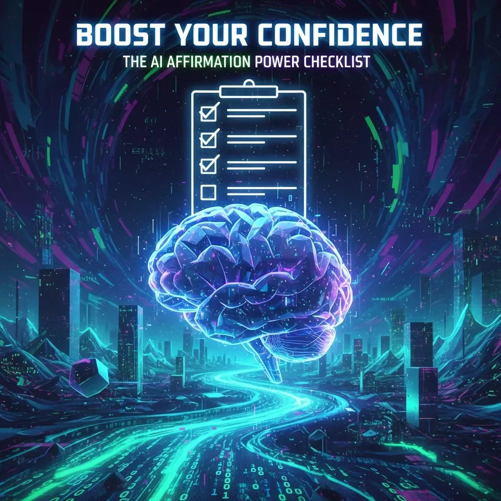 Boost Your Confidence: The AI Affirmation Power Checklist | Digital Self-Confidence Guide | How to Use AI to Generate Affirmations for Self-Confidence | Printable Mindset Booster