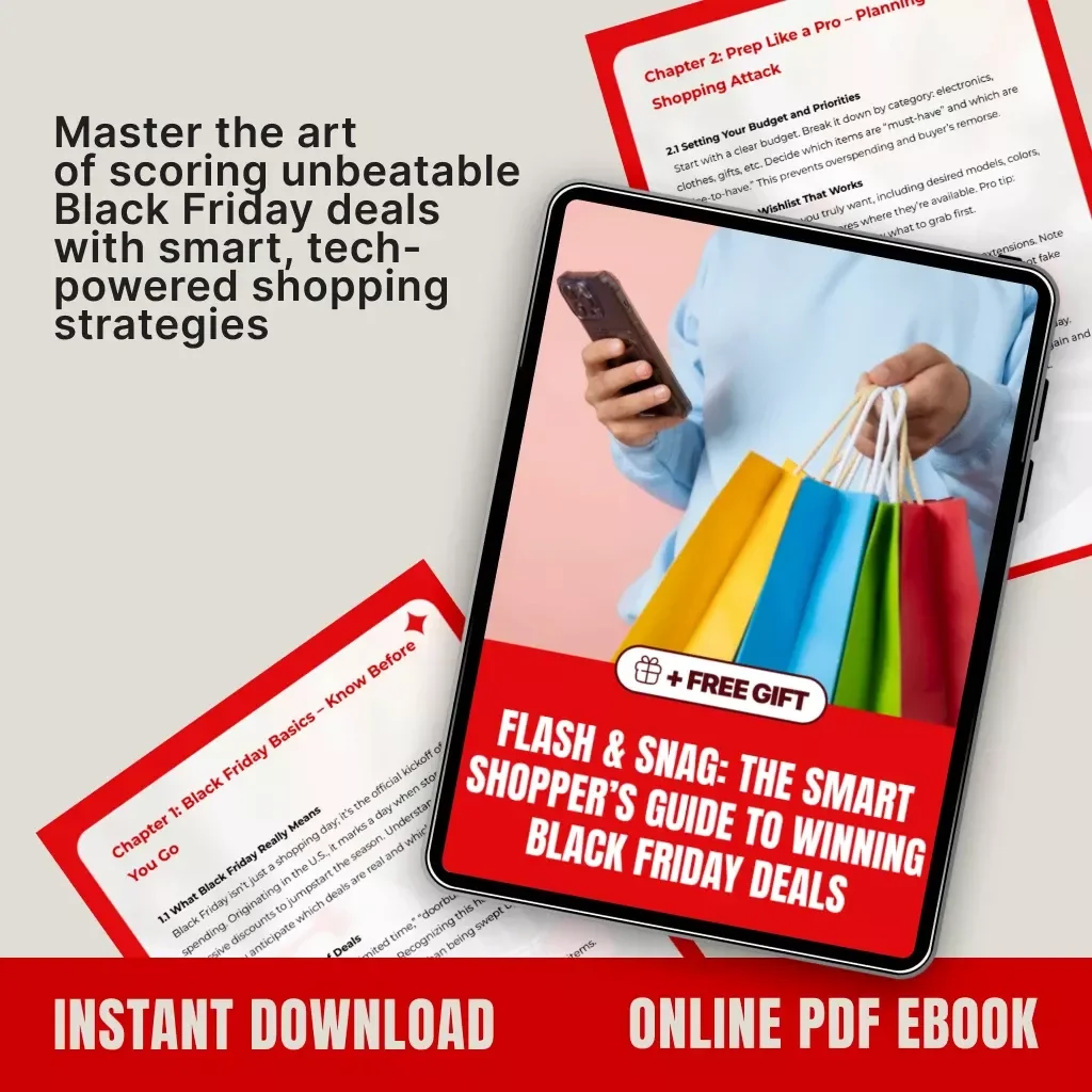 Flash & Snag: The Smart Shopper’s Guide to Winning Black Friday Deals | Ultimate eBook for How to Shop Quickly Without Missing Deals | Digital Download Shopping Strategy Guide for Bargain Hunters