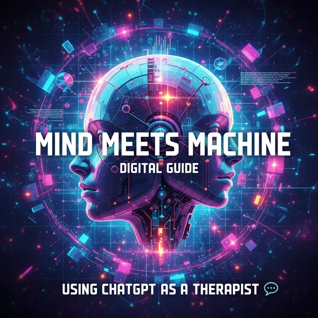Mind Meets Machine | AI Therapy Guide for Self-Reflection, Emotional Growth & Decision Clarity | Digital Download eBook on ChatGPT Mental Wellness, Habits & Mindset