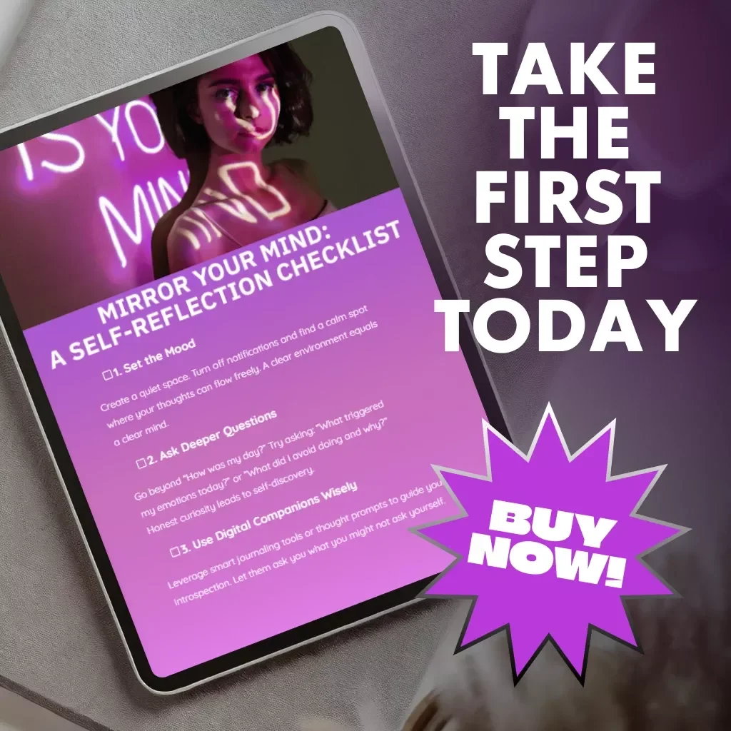Mirror Your Mind: A Self-Reflection Checklist | Digital Download for Mindful Living, AI-Assisted Introspection & Personal Growth Guide | How to Practice Self-Reflection with AI