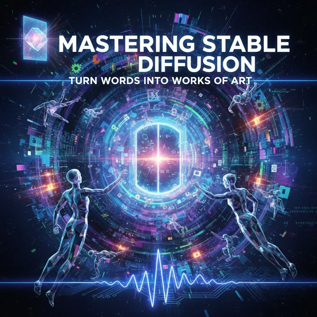 Mastering Stable Diffusion: Turn Words Into Works of Art | AI Art Guide | Learn How to Use Stable Diffusion for Stunning Visual Creations | Digital Download eBook